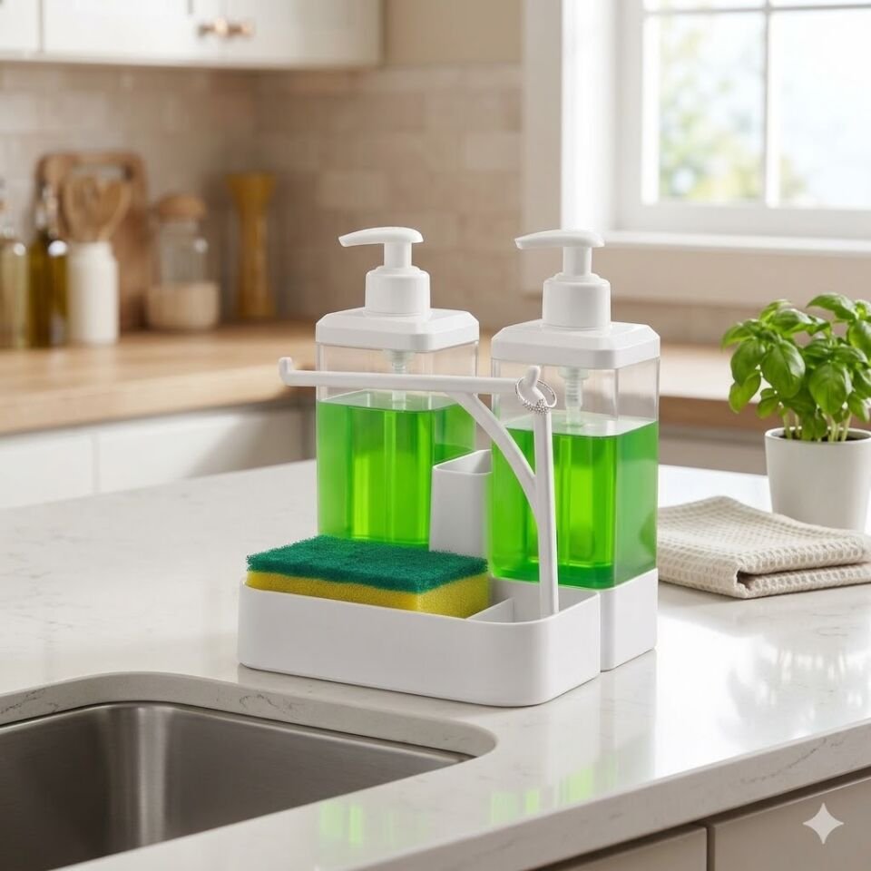 Awıon İkili Sıvı Sabunluk Ve Stand